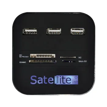Hub USB SATE 4P con Lector de memoria SD A-HUB07
