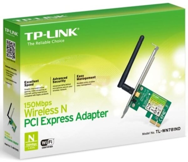 Wireless Adaptador PCI Express WIFI TP-Link TL-WN781ND 150Mbps Atheros