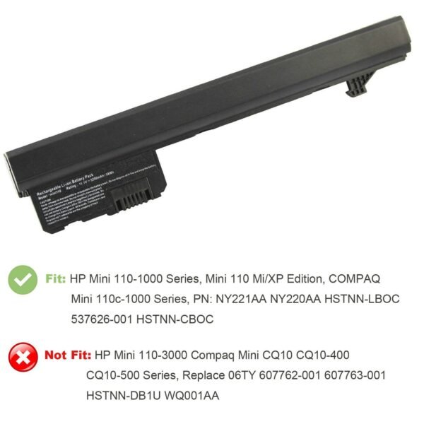 Bateria For Hp Mini 110 mini 110-1000 Mini CQ10-100 537626-001 HSTNN-CBOC de 6 celdas