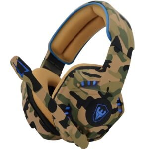 Auricular Gaming PC PS4 XBOX LED CAMO 3.5mm SATE AE-368C