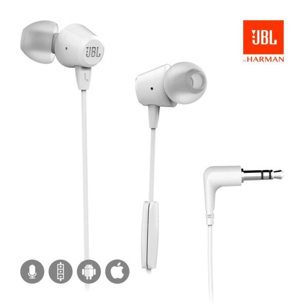 Auricular JBL C50HI con micrófono color blanco