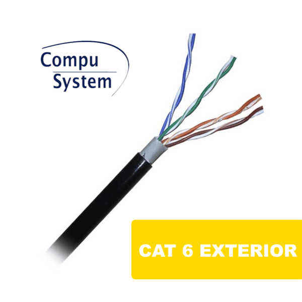 Cable de red UTP CAT6 Exterior Megasonic color negro por metro