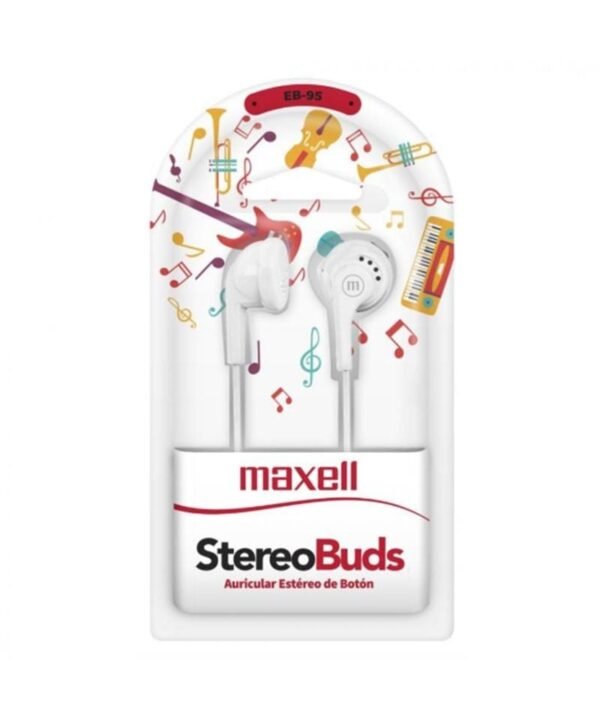 Auricular Maxell stereo ear buds EB-95 Blanco