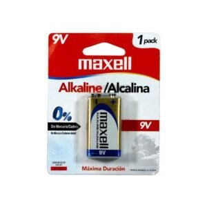 Batería Alcalina Maxell 9V Rectangular