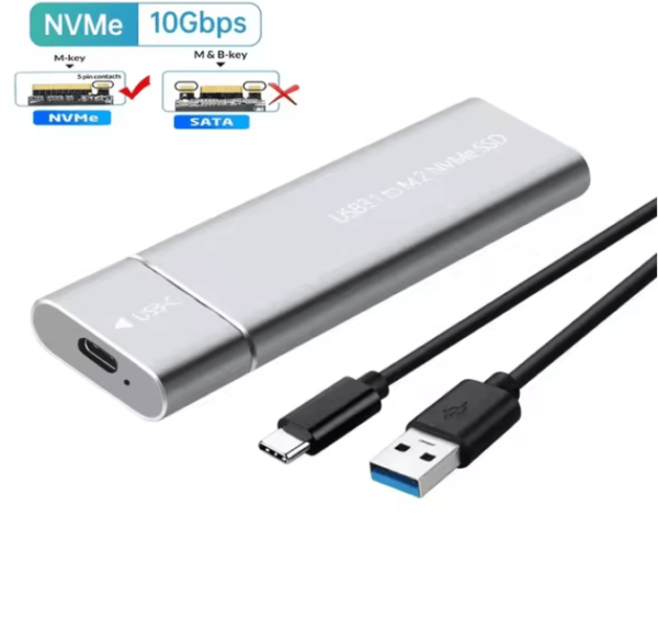 Gaveta Para SSD M.2 NVME USB C 3.1