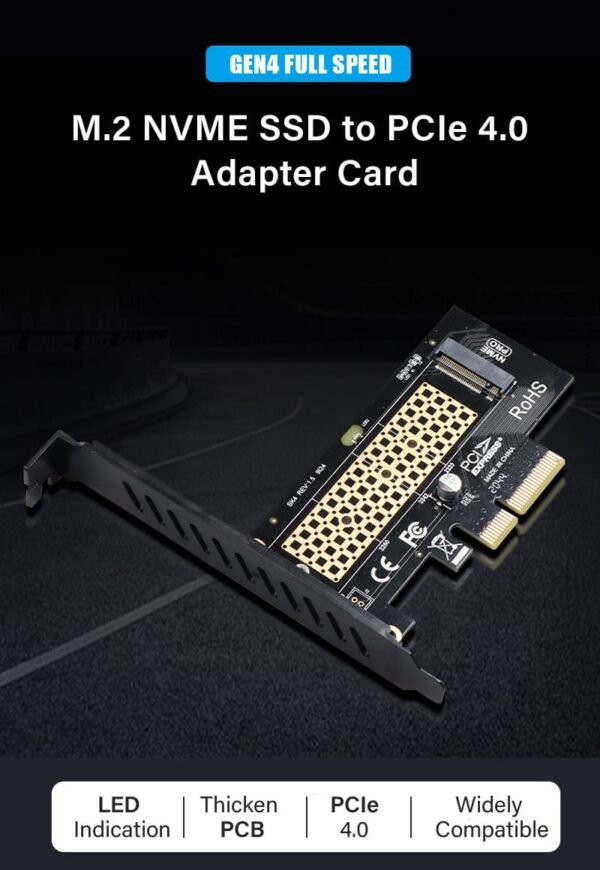 Placa adaptadora PCIe 4.0/3.0 a SSD NVME M.2 JEYI