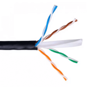 Cable de red UTP CAT6 Interior Megasonic por metro color negro