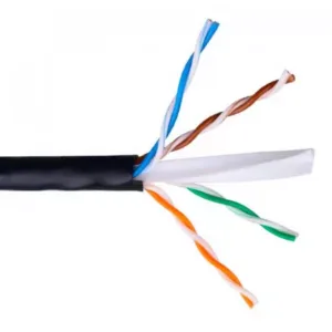 Cable de red UTP CAT6 Interior Megasonic por metro color negro