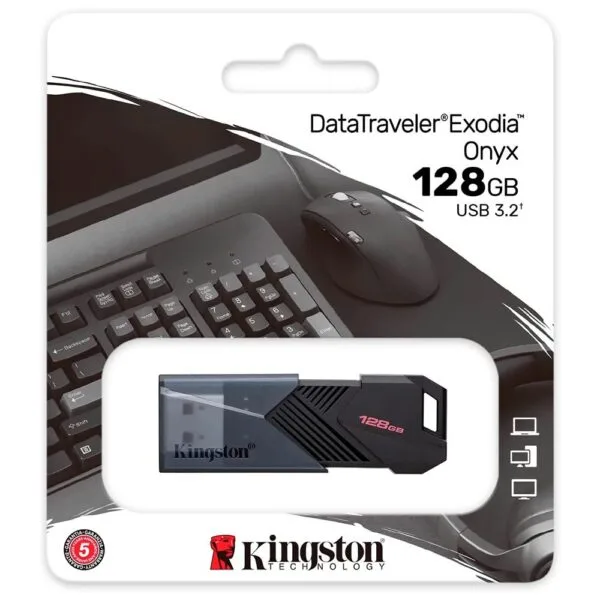 Pendrive de 128GB Kingston Datatraveler Exodia Onyx USB 3.2 DTXON/128GB