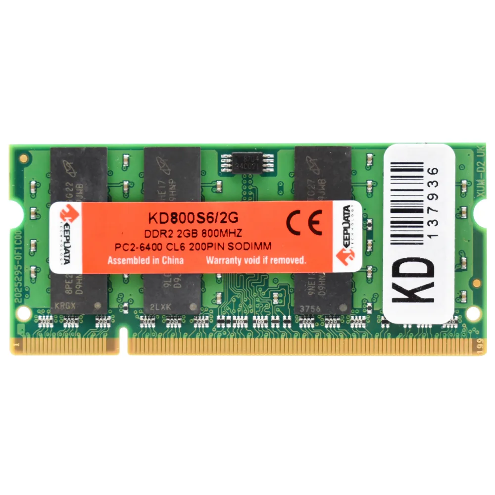 Memoria para notebook DDR2 2GB Keepdata KD800S6/2G 800 MHz