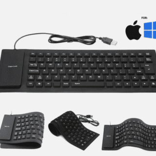 Teclado de Silicona Flexible, Impermeable, Plegable USB