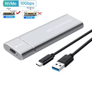 Gaveta para SSD M.2 NVME USB tipo C 3.1