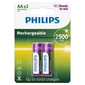 Pila Recargable AA Philips R6B2RTU25/97 2 Unidades
