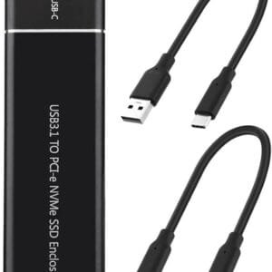 Gaveta de aluminio para SSD M.2 NVME, Enclosure DUAL USB 3.1