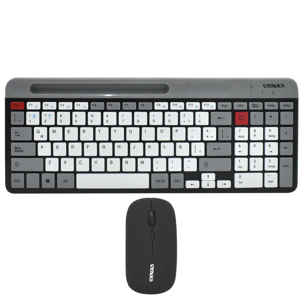 Combo Teclado + Mouse Satellite AK-622G BT + Wireless - Imagen 3