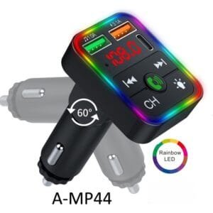 Transmisor Bluetooth Para Auto Sate AMP44 FM/MP3 RGB
