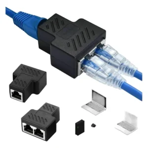 Splitter RJ45 1X2 Metal color negro
