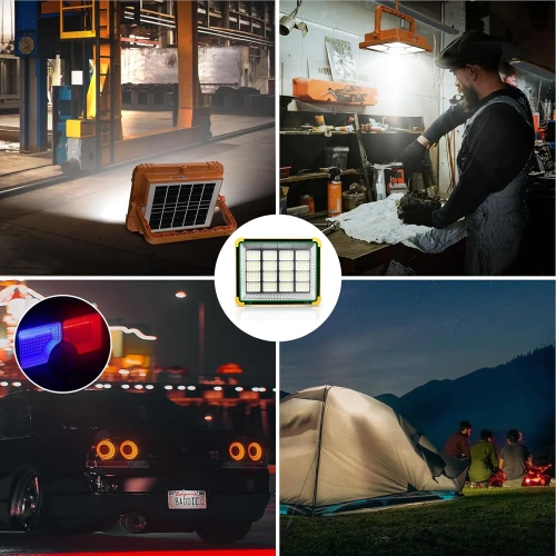 Lampara reflector con Panel Solar-Luz Blanca- Cálida y bicolor - Imagen 5