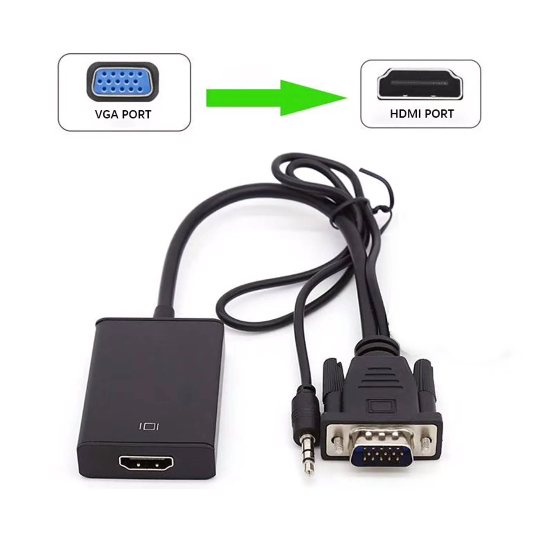 Conversor Vga a Hdmi 1080P Directo 1080P con Audio - Imagen 3