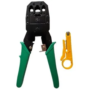 Pinza Crimpadora modular 3 en 1, cortadora de cables LAN RJ45, RJ11 Cat5E/Cat6 con cortador de cables