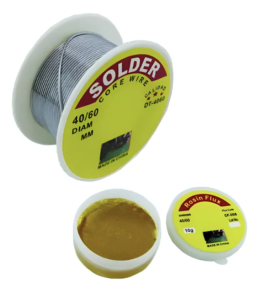 Alambre Soldadura Rollo Estaño 40/60 Y Pasta Modelo
