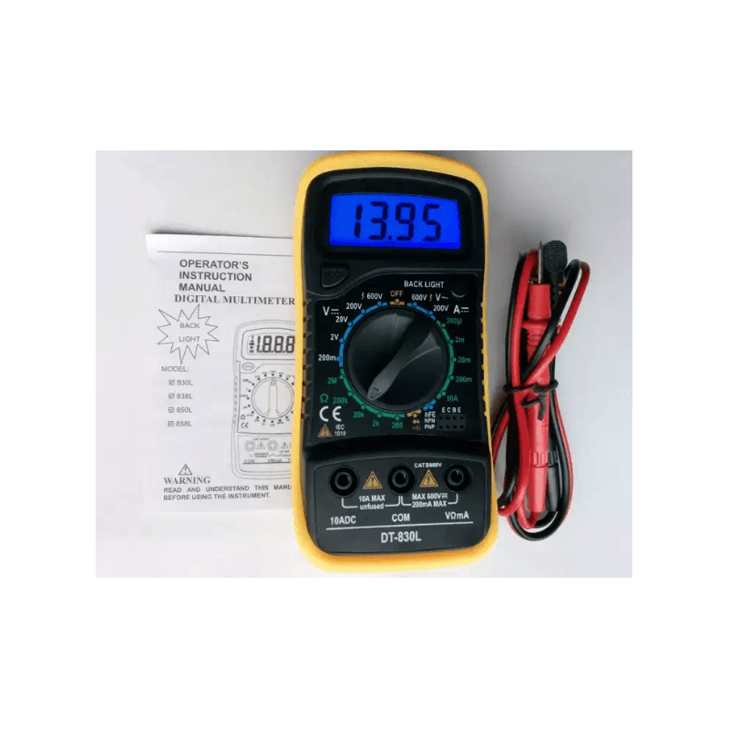 Tester Multímetro Digital Portátil Medidor con Display LCD Voltímetro AC/DC