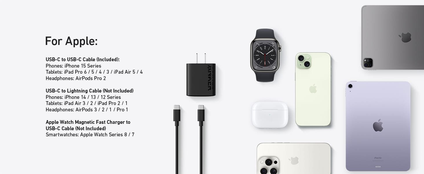 Cargador rápido para Teléfono Smartphone Anker 25W Tipo C + Cable USB-C PPS para Samsung/iPhone - Imagen 5