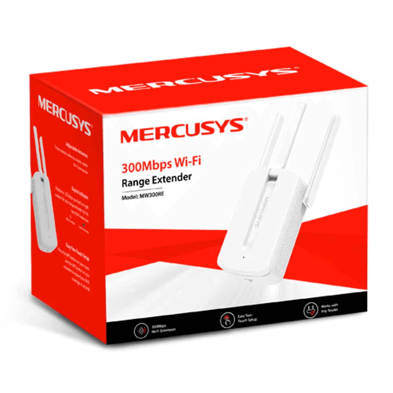 Repetidor wireless Mercusys MW300RE WiFi 2.4GHz 300MBs - Imagen 2