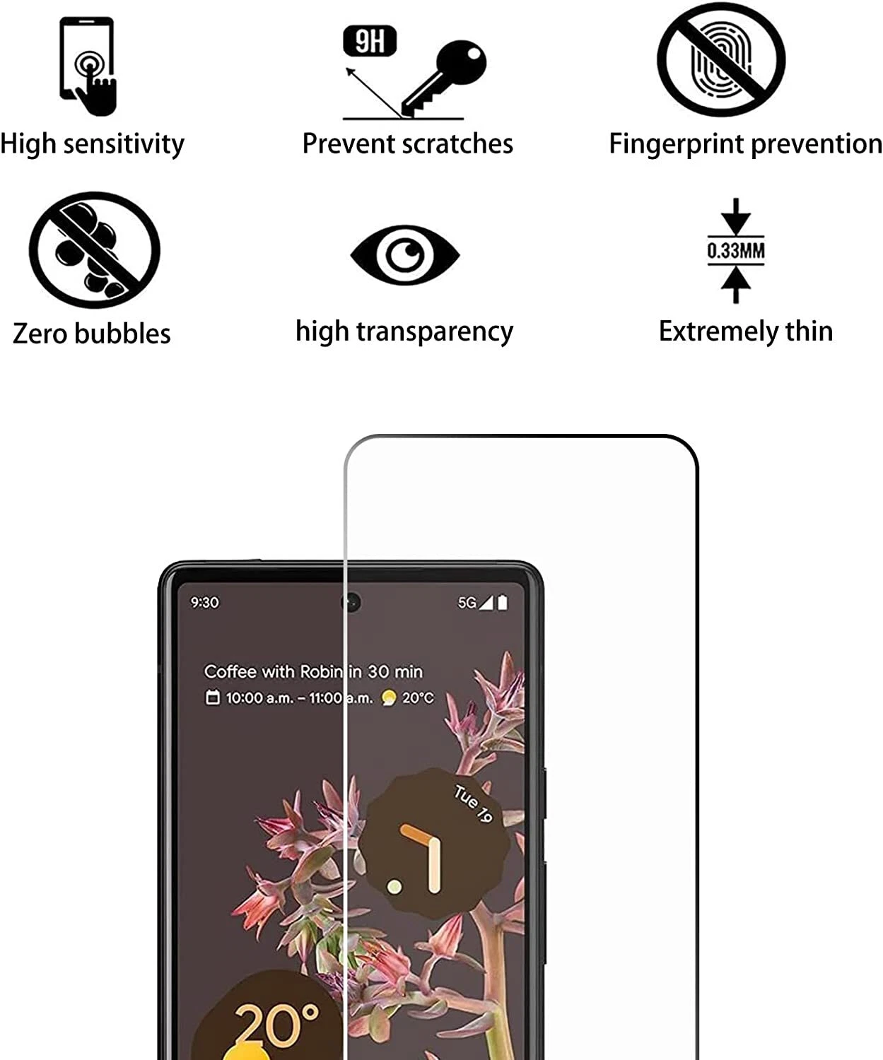 Protector de pantalla para Google Pixel 7 Tempered Glass - Imagen 2