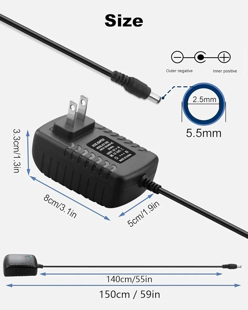 Fuente de alimentación de 12V 2A, CA 100-240V 50-60Hz a CC 12 voltios 2 amp - Imagen 3