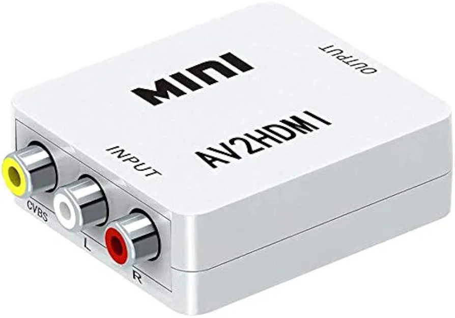 RCA a HDMI, convertidor AV a HDMI, 1080P CVBS a HDMI compuesto de video audio adaptador compatible con PAL/NTSC para TV/PC/PS3/STB/Xbox VHS/VCR/Blue-R - Imagen 3