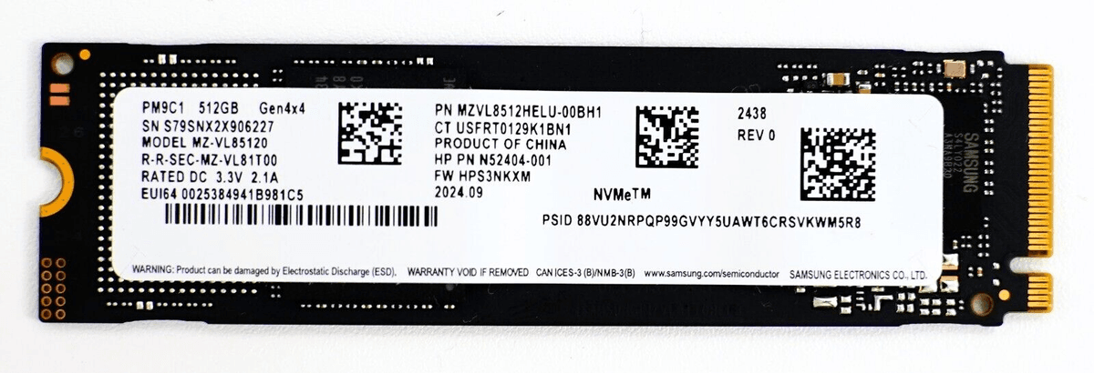 Samsung PM9C1 512GB M.2 NVMe PCIe Gen4x4