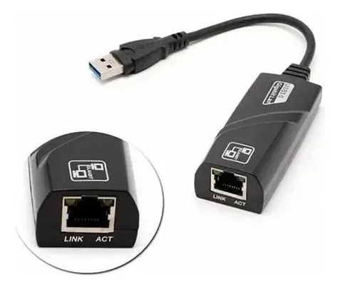 Adaptador USB 3.0 RJ45 Ethernet Rede 1000 Mbps - Imagen 2