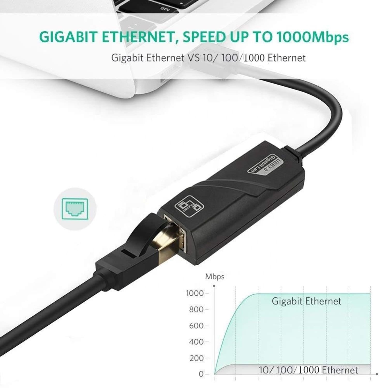 Adaptador USB 3.0 RJ45 Ethernet Rede 1000 Mbps - Imagen 5