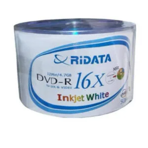 DVD-R  RIDATA 16X 4.7GB superficie blanca - Tubo de 50 unidades