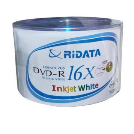 DVD-R RIDATA 16X 4.7GB superficie blanca - Tubo de 50 unidades