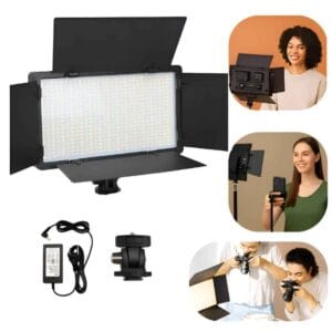 Luz LED Profesional SATE A-MK600E Tricolor + Tripode - Fotografía y Video