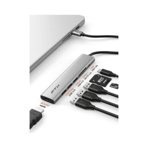 Adaptador Hub 7 en 1 USB-C - HDMI/USB-A/USB-C/SD FTX HBP2-AG7 4K/30HZ/100W/5GBPS