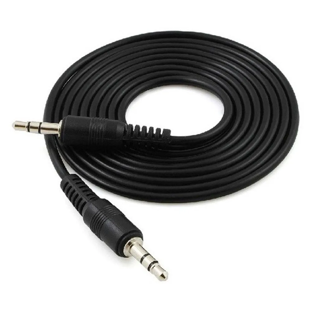 Cable Auxiliar Plug 3.5Mm 1.5 Metros Negro Audio Estéreo Música - Imagen 2