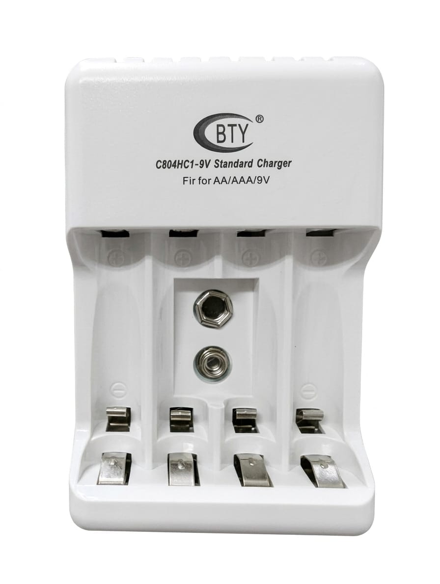 Cargador de Pared para Baterias Recargables AA/AAA/9V/