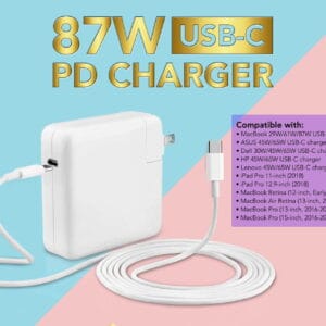 Cargador para Macbook Pro hasta Max 87W Tipo C