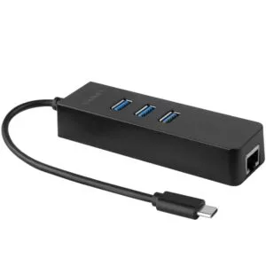 Adaptador de red RJ45 Gigabit + Hub USB tipo C Sate A-HUBC50 3 USB