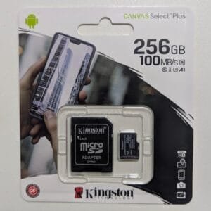 Tarjeta de memoria de 256GB SDXC 2X1 Kingston Canvas Select Plus SDCS2 V30, U1