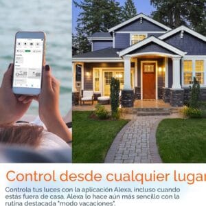 Luz Bombilla LED inteligente A19 Amazon Basics color, 9W equivalente a 60W (funciona solo con Alexa)