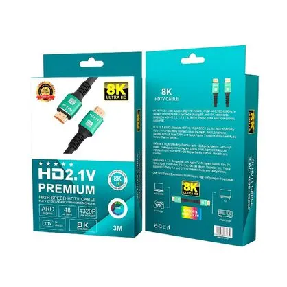 Cable Hdmi 3 metros HD 2.1V Premium 8K120Hz./60Hz.
