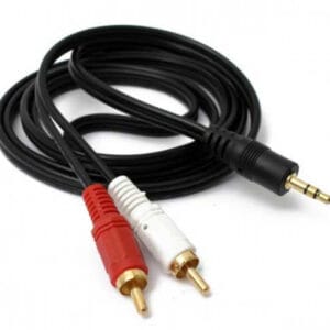Cable 2 RCA Macho a Auxiliar jack 3.5MM 1.5Metros