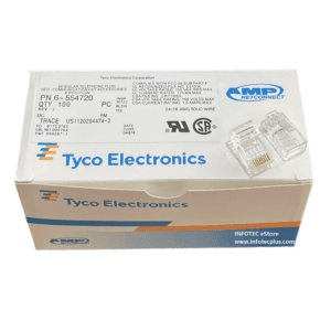 Paquete de ficha RJ45 AMP Tyco Cat6 de (100pcs)