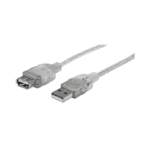 Cable extensor usb 2.0 m/h 340496 3mts translucido Manhattan
