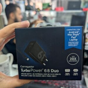 Cargador Rápido para Teléfono Smartphone TurboPower 68 DUO 18W + Cable USB Tipo C