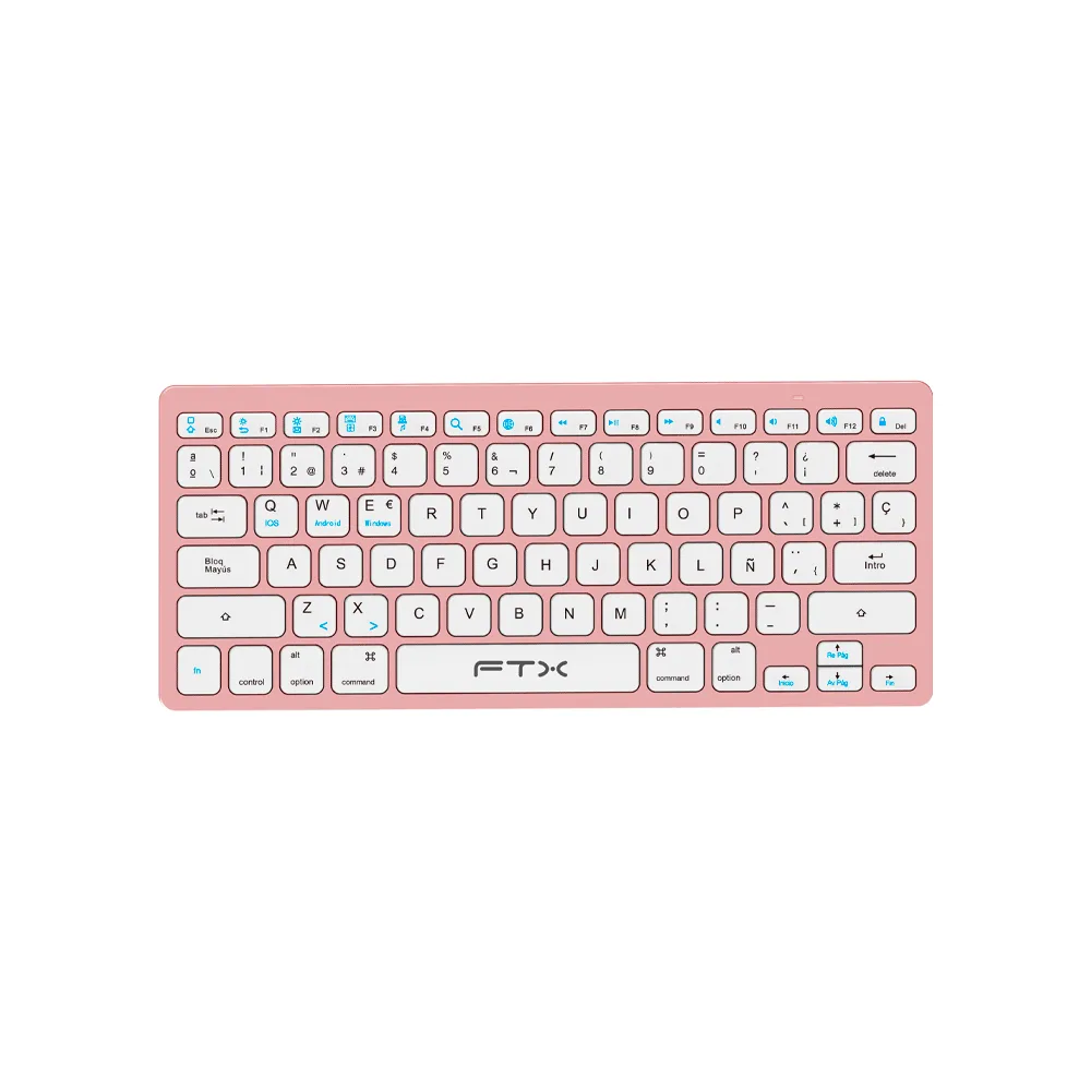 Teclado Bluetooth FTX FTXB1000 Ultra Slim Rosa